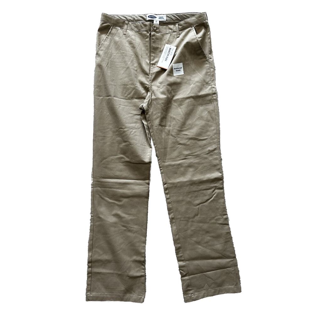 Old Navy Boys Straight Built-In Flex School Khaki Chino Pants Trousers 18 Husky